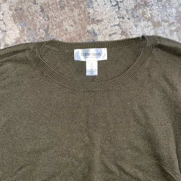 Motherhood Maternity Olive Green Long Sleeve Sweater size small petite - Picture 3 of 3